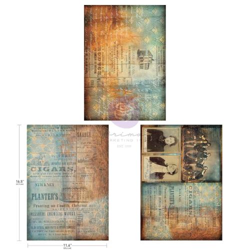 Finnabair A3 Decoupage Pack – Chestnut Street – 3 sheets, 11.7″x16.5″