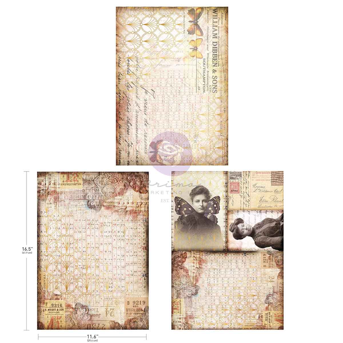 Finnabair A3 Decoupage Pack – Southampton Butterflies – 3 sheets, 11.7″x16.5″