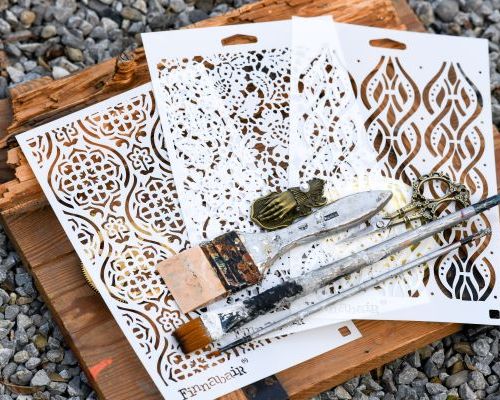 Limited Edition Stencil Set – Victorian Tiles – 3 pcs 6″x9″