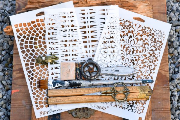 Limited Edition Stencil Set – Knots & Knits – 2 pcs 6″x9″ + 1 pc 7″x9″