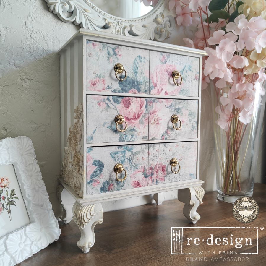 Double Delight Decoupage Fiber Paper Set – Pink Blossom Bliss – Total 2 sheets – 1 sheet, 19.5″x30″ + 1 sheet, 11.7″x16.5″