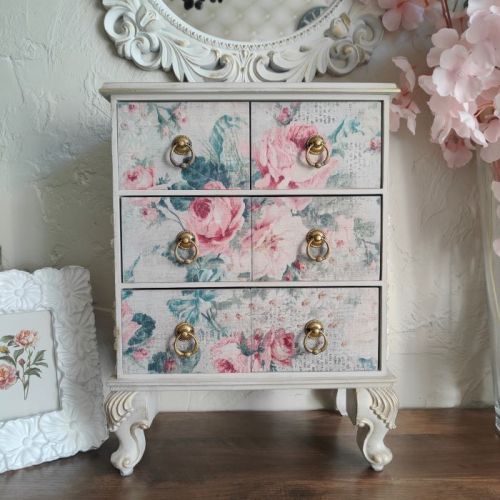 Double Delight Decoupage Fiber Paper Set – Pink Blossom Bliss – Total 2 sheets – 1 sheet, 19.5″x30″ + 1 sheet, 11.7″x16.5″