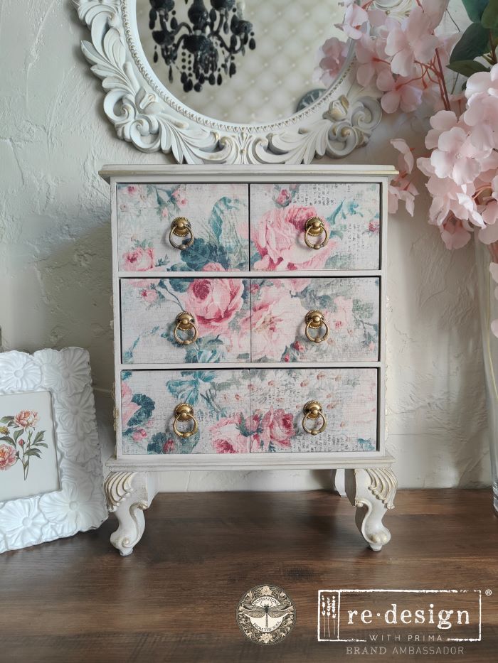 Double Delight Decoupage Fiber Paper Set – Pink Blossom Bliss – Total 2 sheets – 1 sheet, 19.5″x30″ + 1 sheet, 11.7″x16.5″