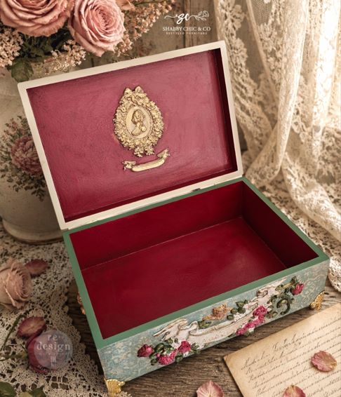 Double Delight Decoupage Fiber Paper Set – Crimson Elegance – Total 2 sheets – 1 sheet, 19.5″x30″ + 1 sheet, 11.7″x16.5″