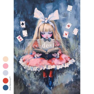 A2 Decoupage Fiber – A Royal Flush Of Thoughts – 1 sheet, 16.54″x23.39″