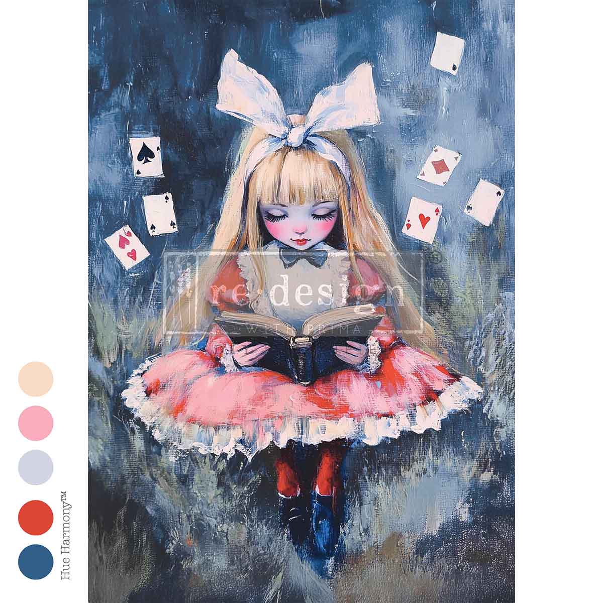A2 Decoupage Fiber – A Royal Flush Of Thoughts – 1 sheet, 16.54″x23.39″