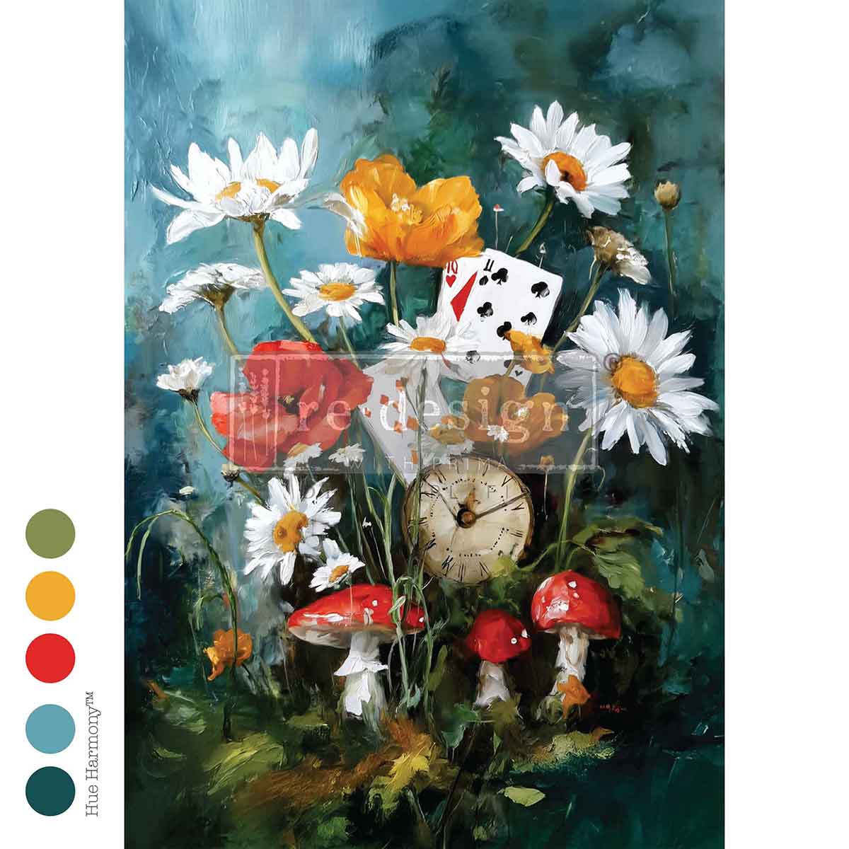A2 Decoupage Fiber – Time Rooted In Wonderland – 1 sheet, 16.54″x23.39″