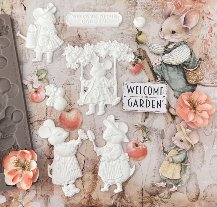 Homegrown Collection Decor Moulds® – Sweet Garden – 1 pc, 5″x8″x8mm