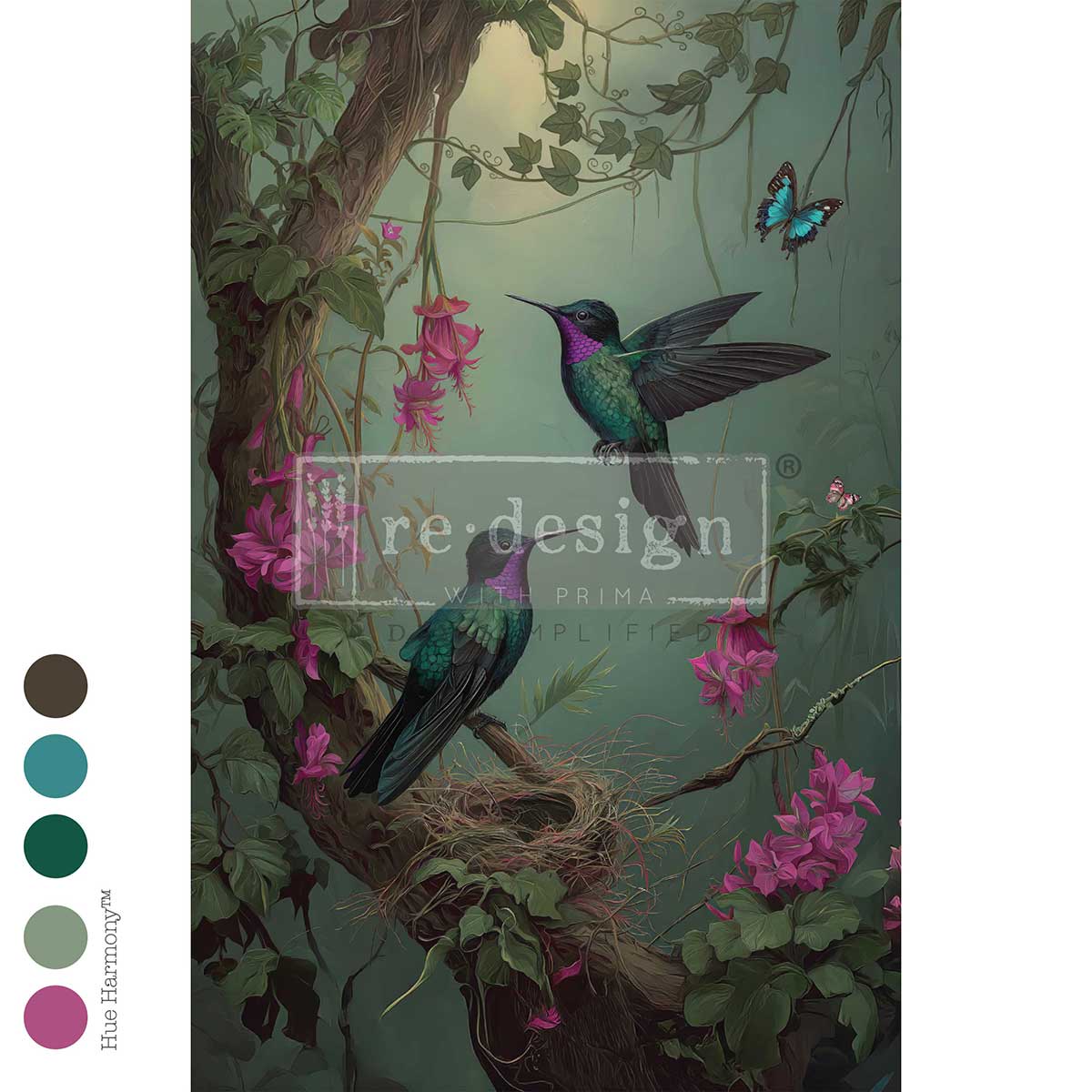 19.5″x30″ Decoupage Fiber – The Iridescent Interval – 1 sheet