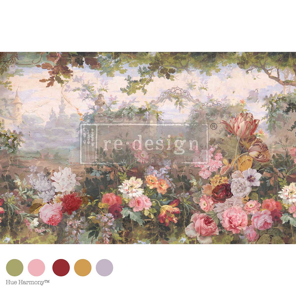 19.5″x30″ Decoupage Fiber – Heirloom Horizon – 1 sheet