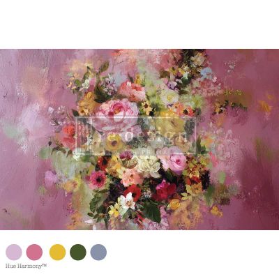 19.5″x30″ Decoupage Fiber – Magenta Mirage – 1 sheet