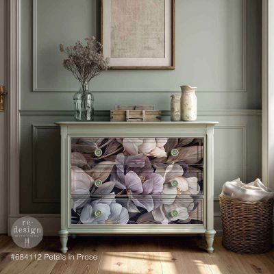 19.5″x30″ Decoupage Fiber – Petals In Prose – 1 sheet