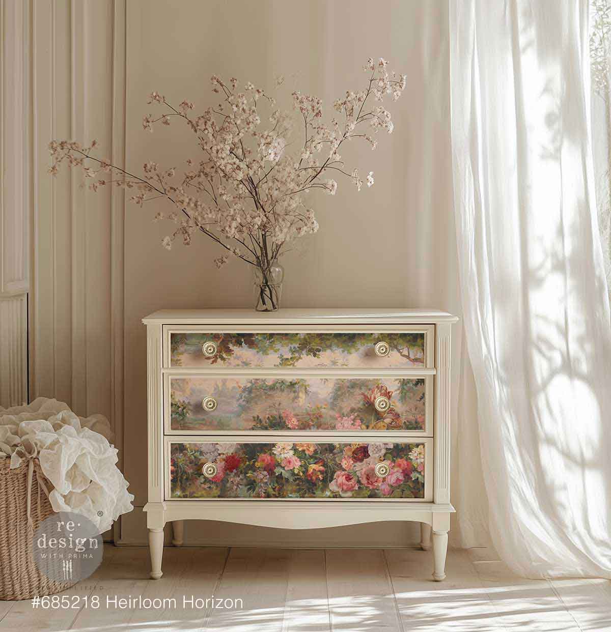 19.5″x30″ Decoupage Fiber – Heirloom Horizon – 1 sheet