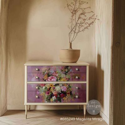 19.5″x30″ Decoupage Fiber – Magenta Mirage – 1 sheet