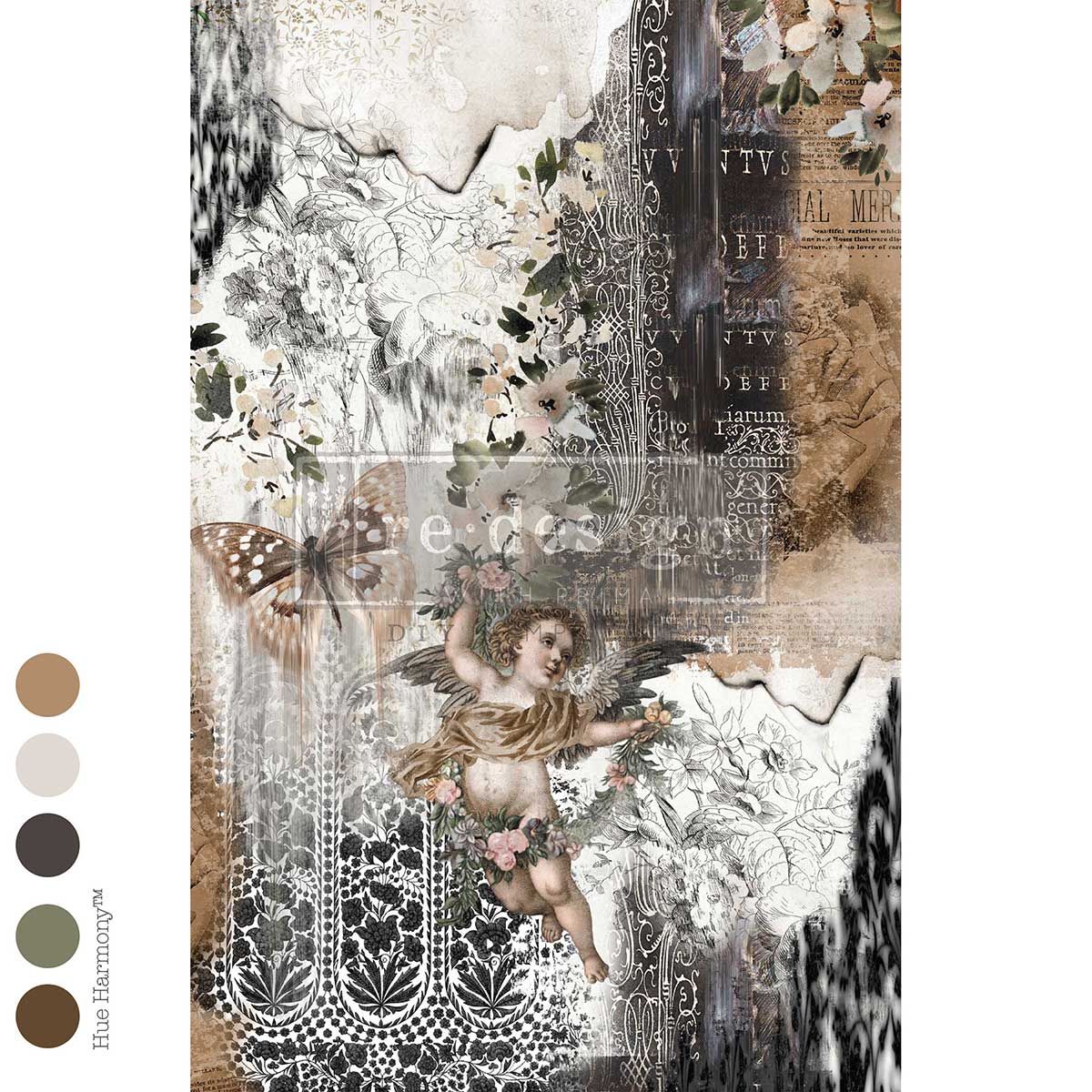 Decoupage Decor Fiber – The Chrysalis Canon – 1 sheet, 19.5″x30″