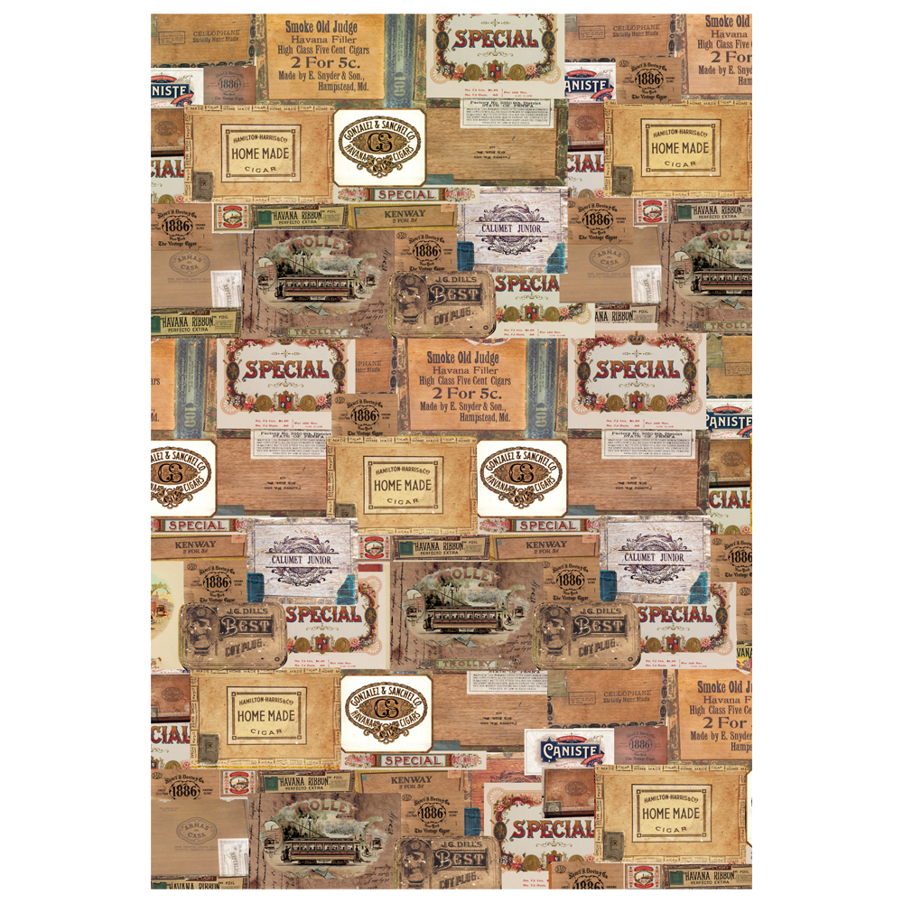Redesign Décor Transfers® – Vintage Cigar Box 22″x32″