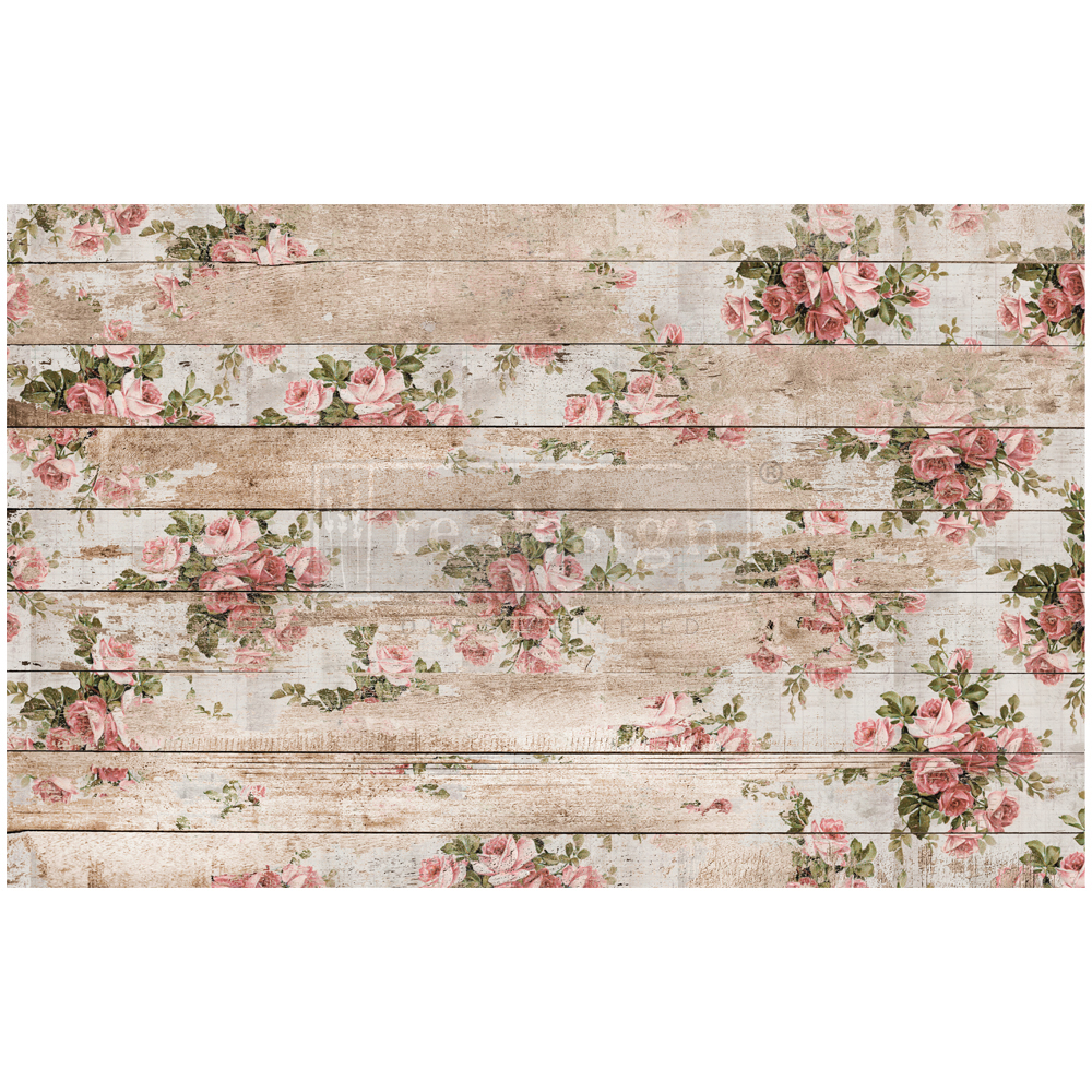 Redesign Decoupage Decor Tissue Paper – Shabby Floral – 1 Sheet (19″ X 30″)