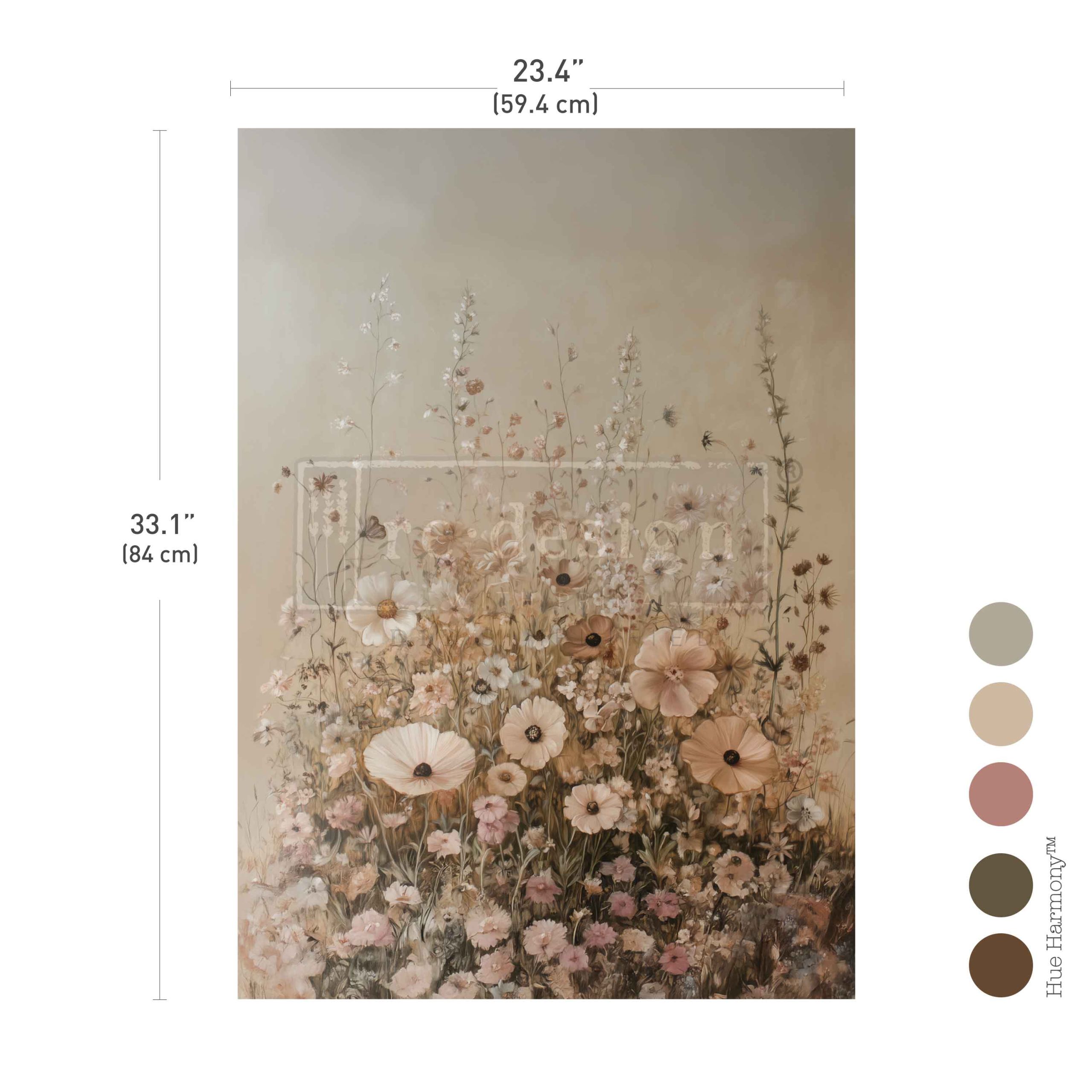 A1 Decoupage Fiber – A Moment Of Stillness – 1 sheet, 23.4″x33.1″