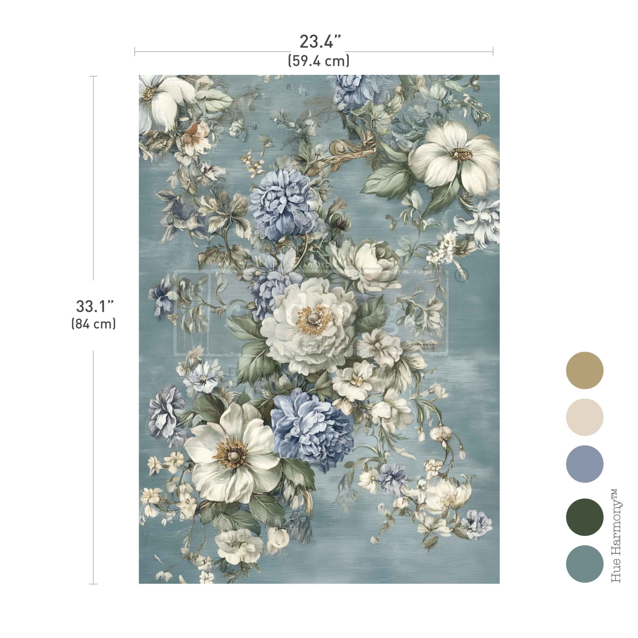 A1 Decoupage Fiber – Tender Tones – 1 sheet, 23.4″x33.1″
