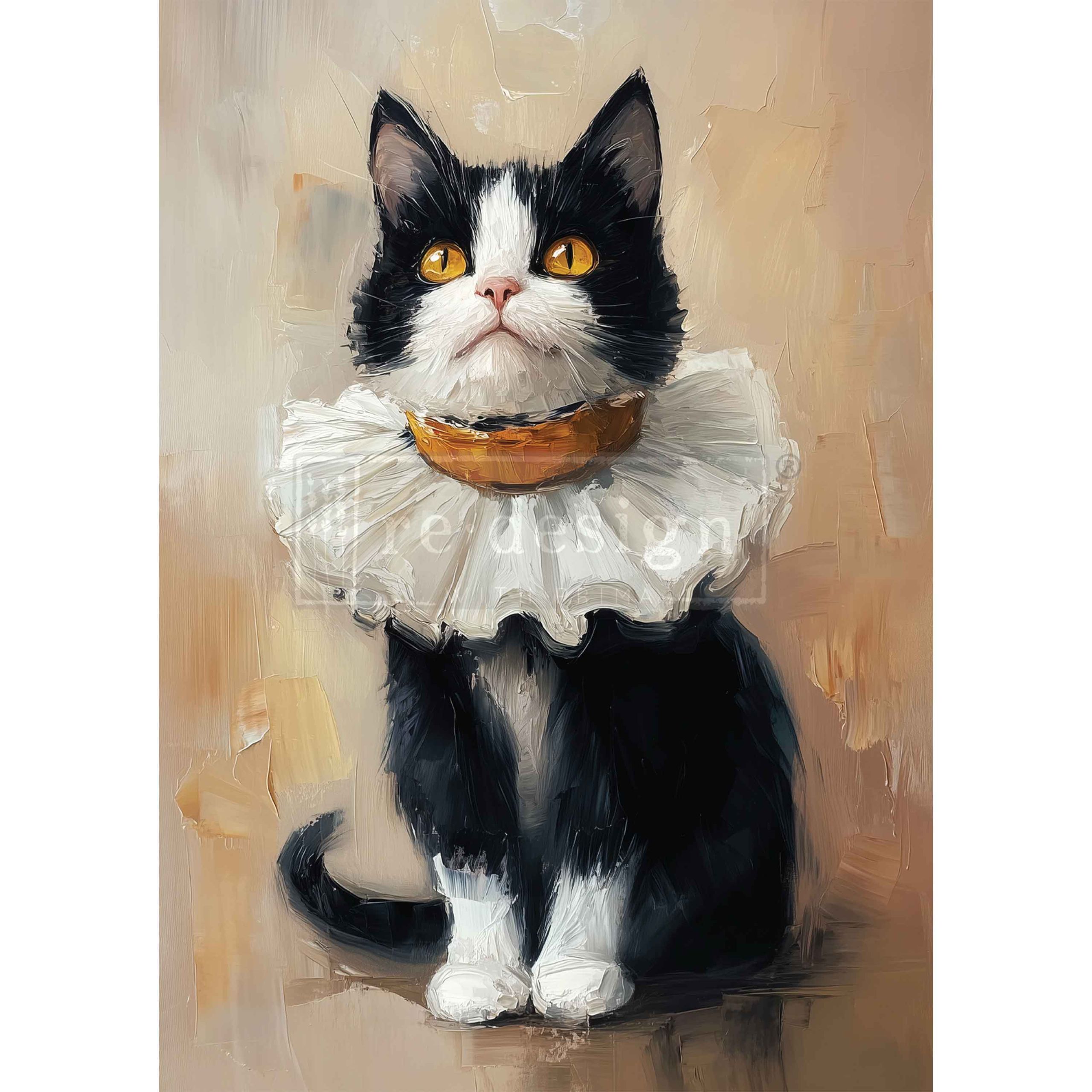 A3 Decoupage Fiber – Whiskers In Oil – 1 sheet, 11.7″x16.5″