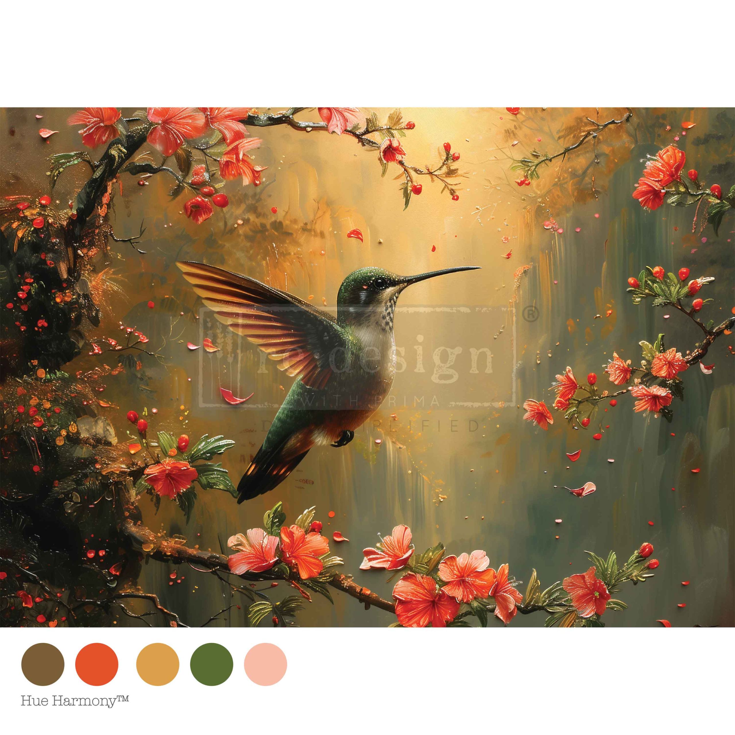 A3 Decoupage Fiber – Sunset Serenade – 1 sheet, 11.7″x16.5″