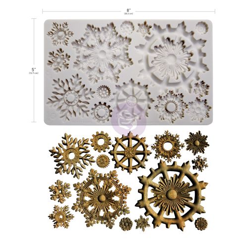 Finnabair Moulds – Frosty Gears – 1 pc, 5″x8″x8mm