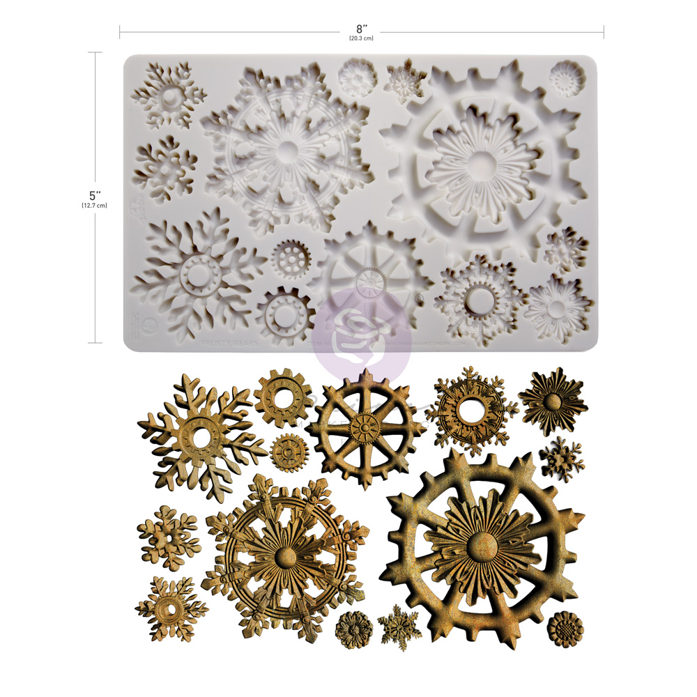Finnabair Moulds – Frosty Gears – 1 pc, 5″x8″x8mm