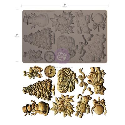 Christmas Blush Collection Mould – 1 pc, 5″x8″x8mm