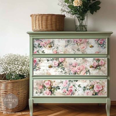 Double Delight Decoupage Fiber Paper Set – Rosy Reverie – Total 2 sheets – 1 sheet, 19.5″x30″ + 1 sheet, 11.7″x16.5″