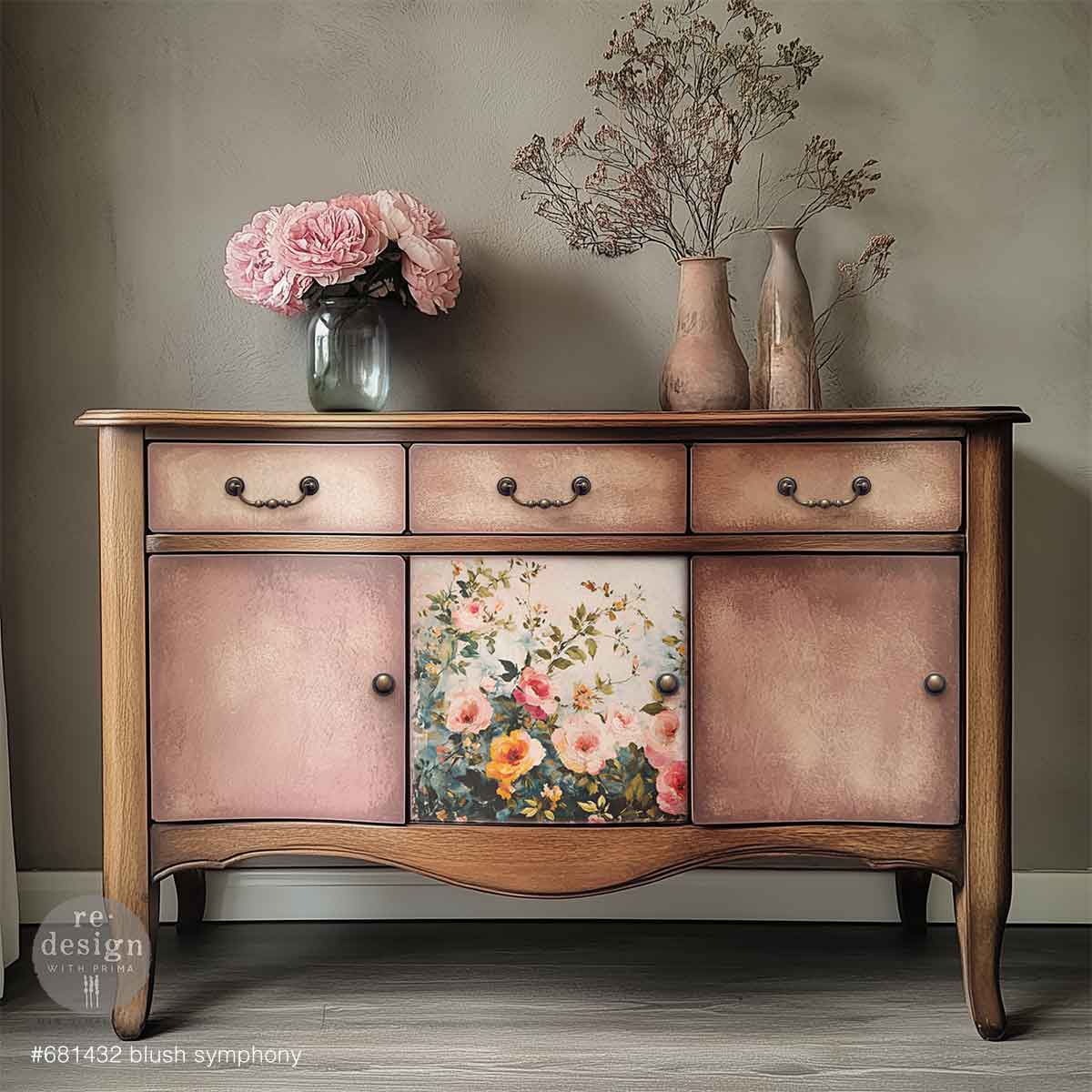A3 Decoupage Fiber – Blush Symphony – 1 sheet, 11.7″x16.5″