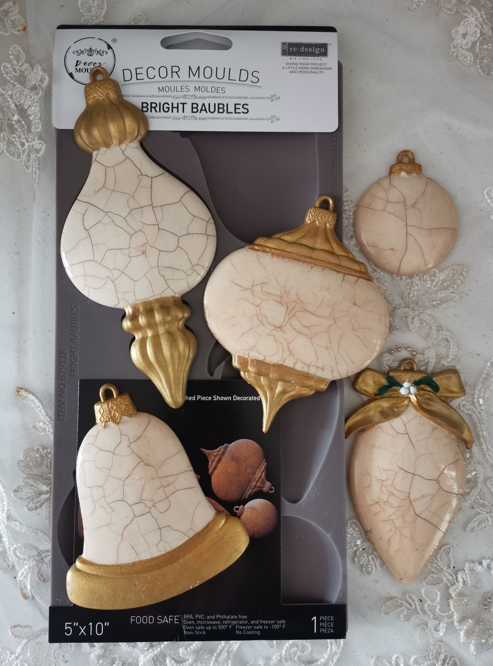 Decor Moulds® – Bright Baubles – 1 pc, 5″x10″x8mm