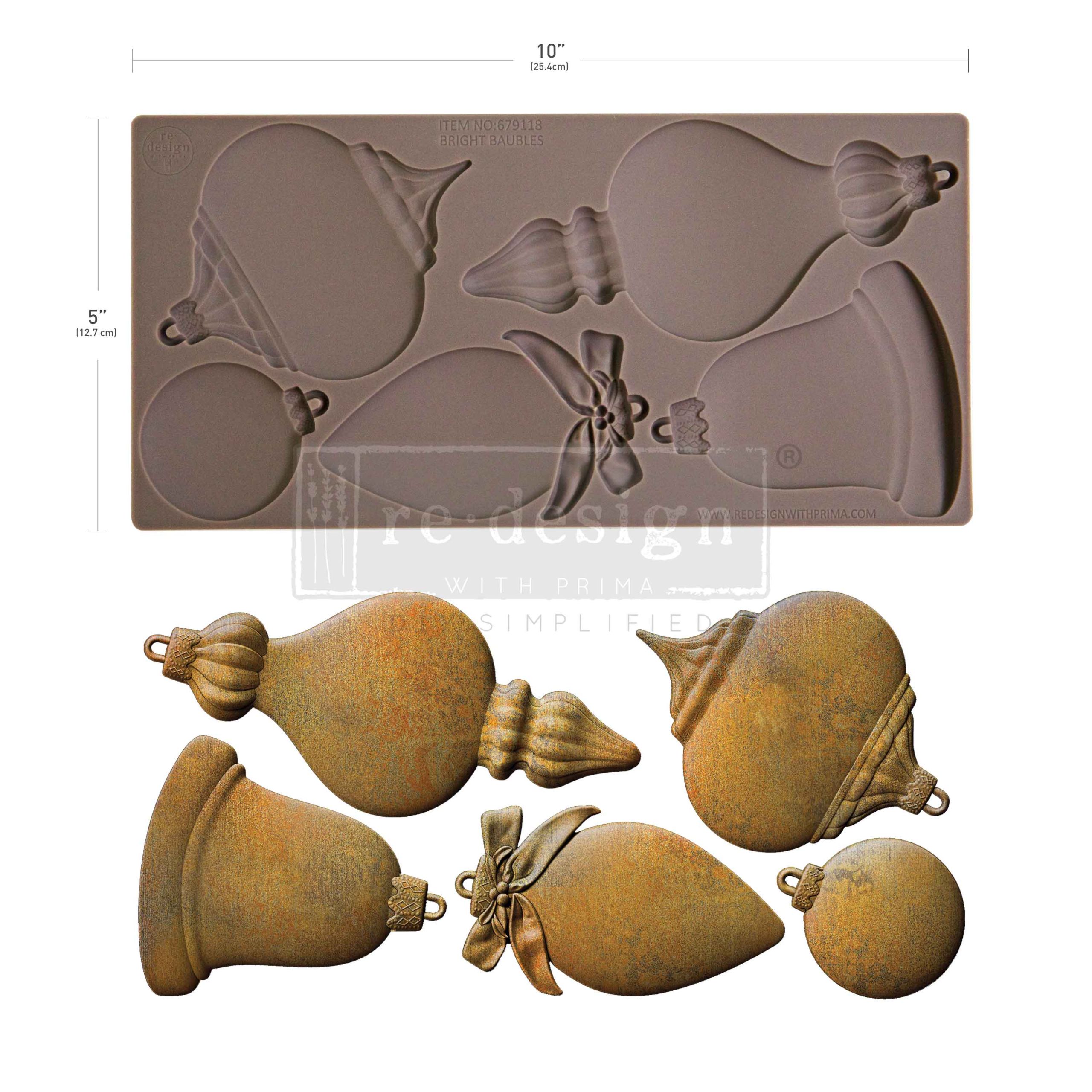 Decor Moulds® – Bright Baubles – 1 pc, 5″x10″x8mm