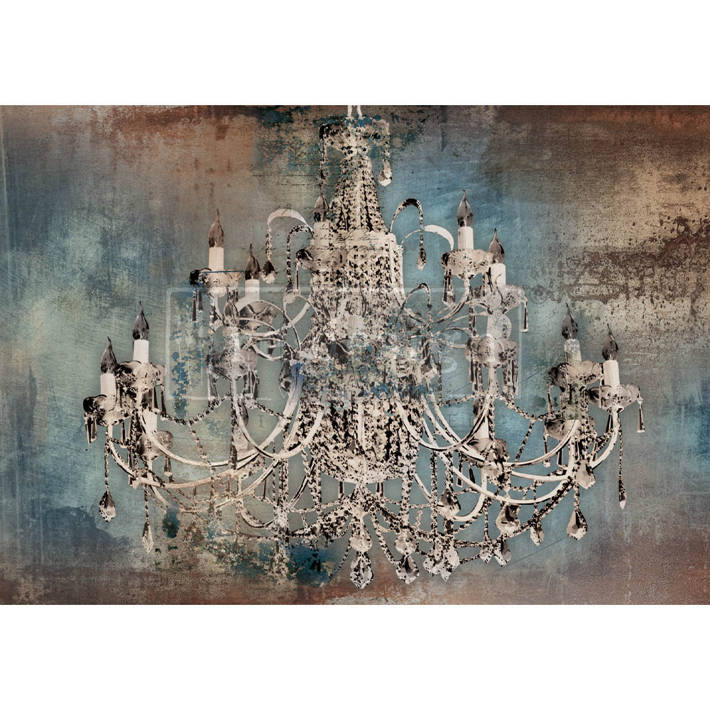 A1 Decoupage Rice Paper – Moody Chandelier – 23.4″X33.1″