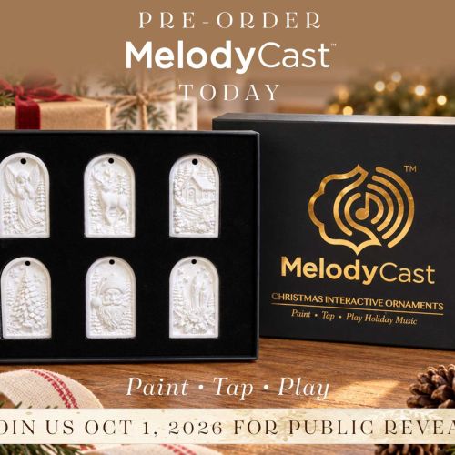 MelodyCast | Paint-Tap-Play Christmas Ornaments (Set of 6) | ORDER SEPARATELY